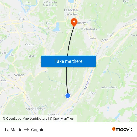 La Mairie to Cognin map