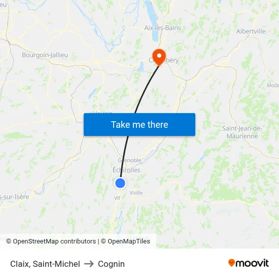 Claix, Saint-Michel to Cognin map
