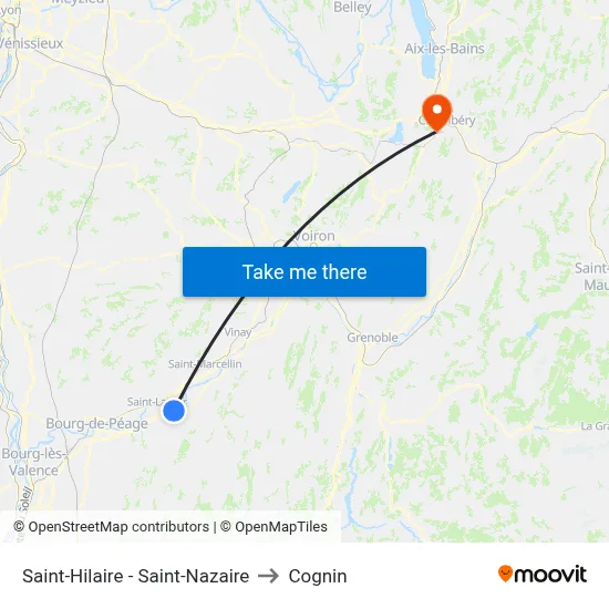 Saint-Hilaire - Saint-Nazaire to Cognin map