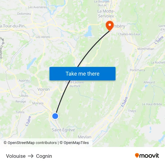 Volouise to Cognin map