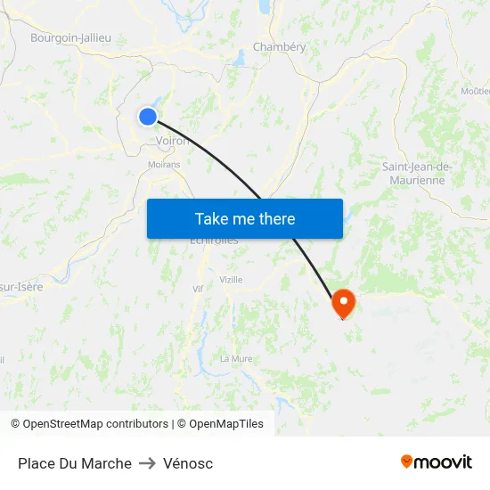 Place Du Marche to Vénosc map