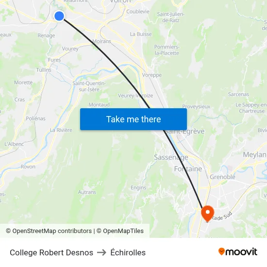 College Robert Desnos to Échirolles map