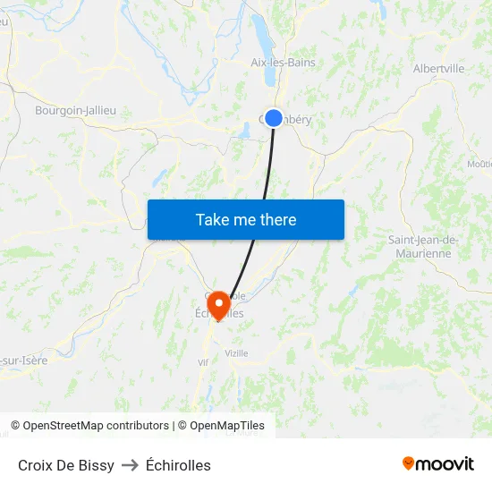 Croix De Bissy to Échirolles map