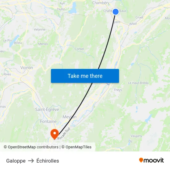 Galoppe to Échirolles map