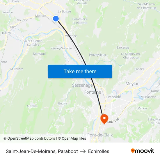 Saint-Jean-De-Moirans, Paraboot to Échirolles map