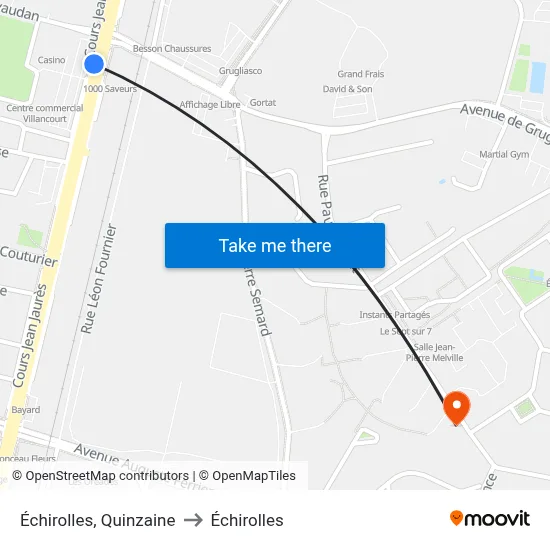 Échirolles, Quinzaine to Échirolles map