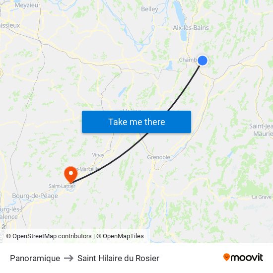 Panoramique to Saint Hilaire du Rosier map