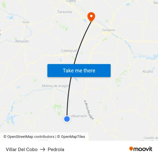 Villar Del Cobo to Pedrola map