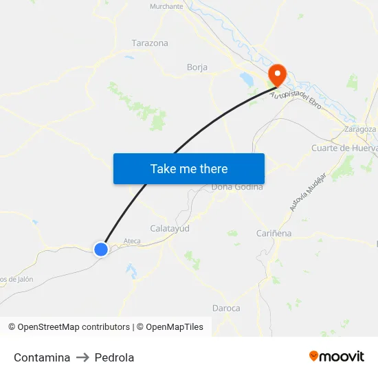 Contamina to Pedrola map