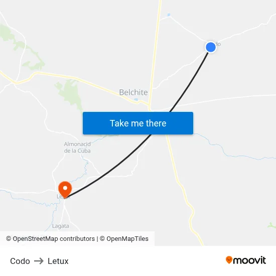 Codo to Letux map