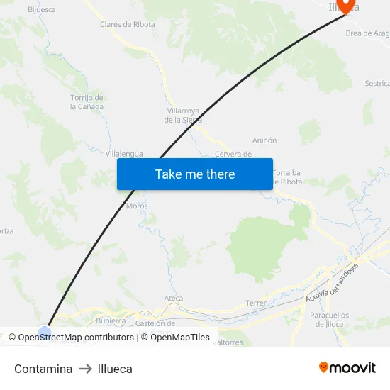 Contamina to Illueca map