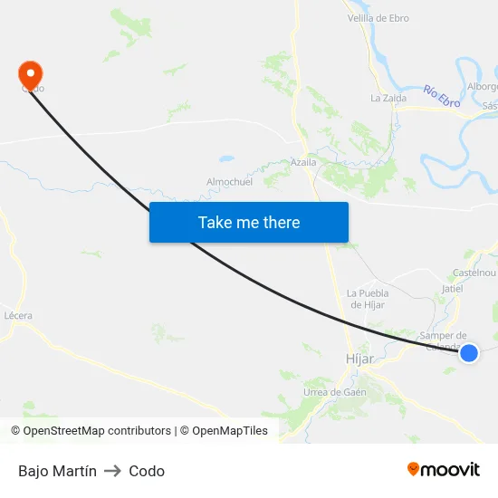 Bajo Martín to Codo map