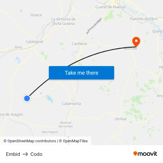 Embid to Codo map