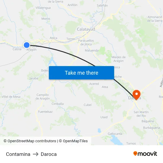 Contamina to Daroca map