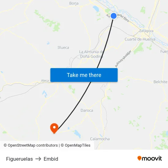 Figueruelas to Embid map