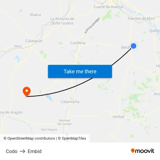 Codo to Embid map