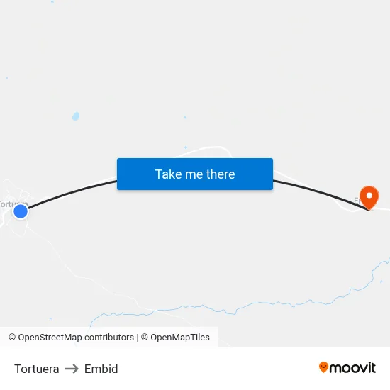 Tortuera to Embid map