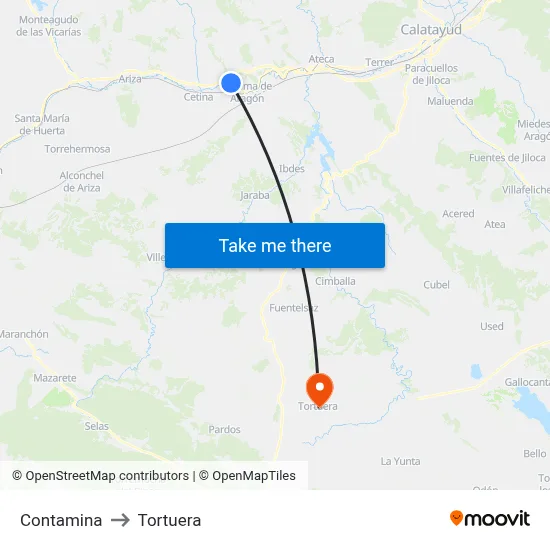 Contamina to Tortuera map
