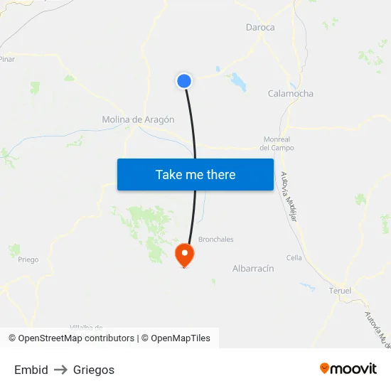 Embid to Griegos map