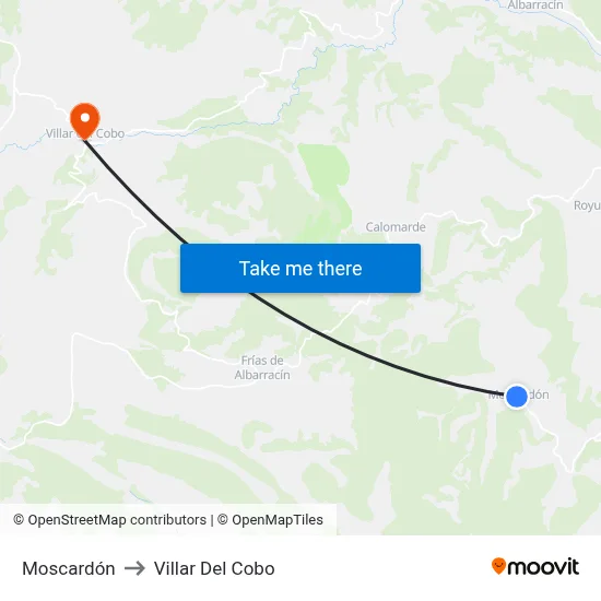 Moscardón to Villar Del Cobo map