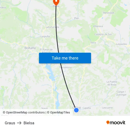 Graus to Bielsa map
