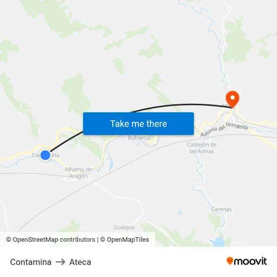 Contamina to Ateca map