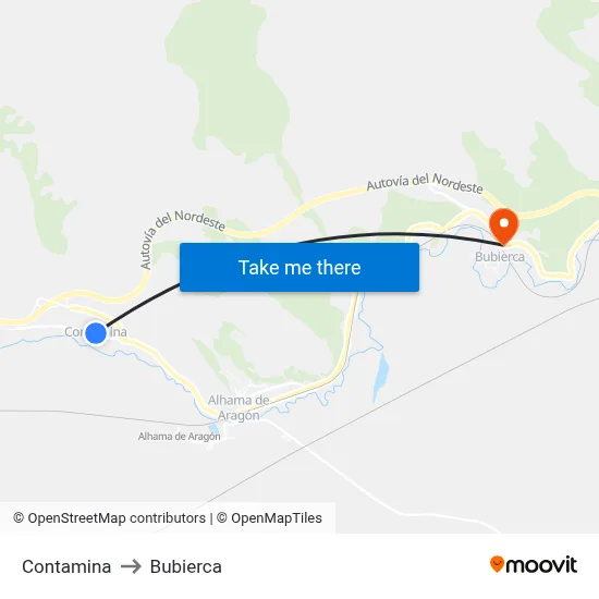 Contamina to Bubierca map
