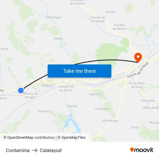 Contamina to Calatayud map