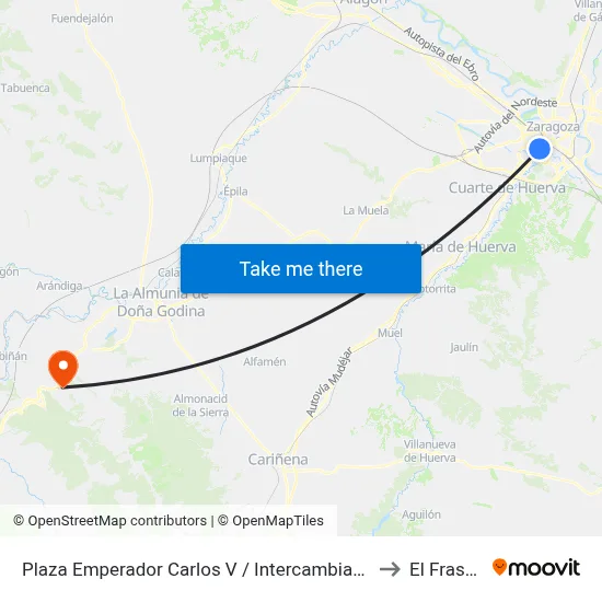 Plaza Emperador Carlos V / Intercambiador to El Frasno map