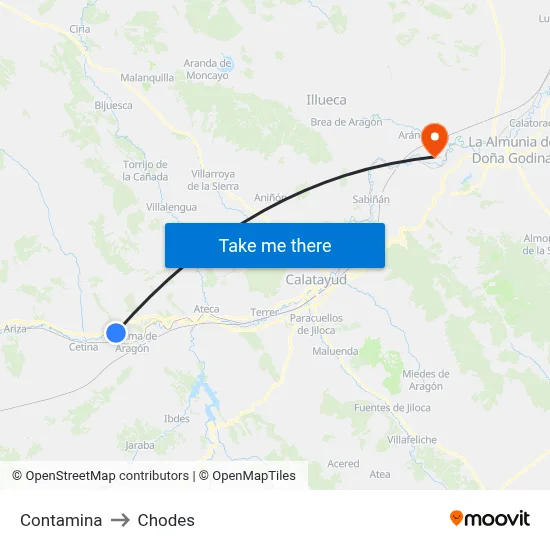 Contamina to Chodes map