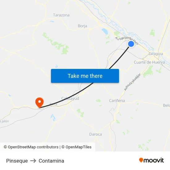 Pinseque to Contamina map