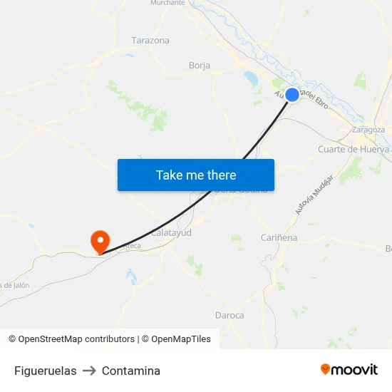 Figueruelas to Contamina map