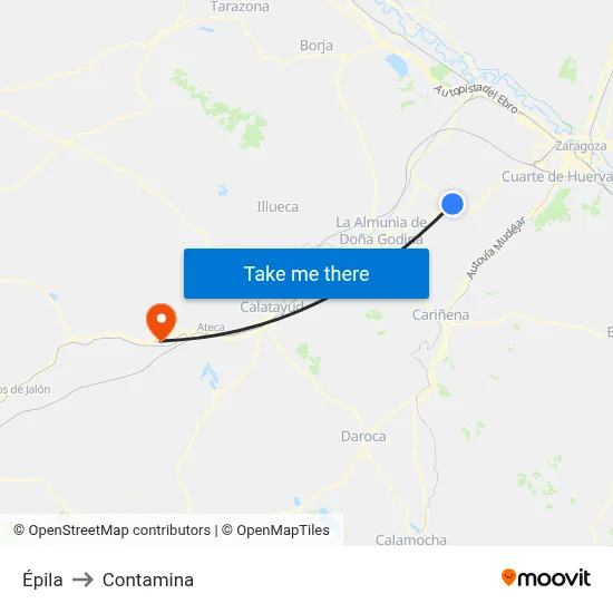 Épila to Contamina map