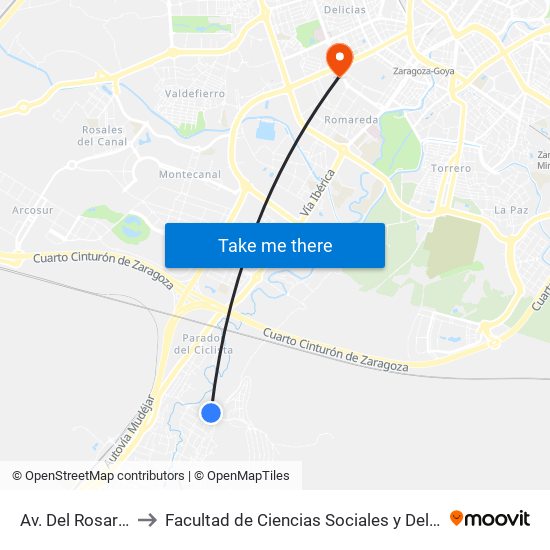 Av. Del Rosario, 7 to Facultad de Ciencias Sociales y Del Trabajo map