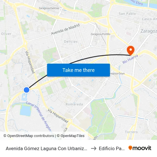 Avenida Gómez Laguna Con Urbanizacion La Floresta to Edificio Paraninfo map