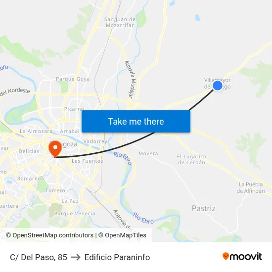 C/ Del Paso, 85 to Edificio Paraninfo map