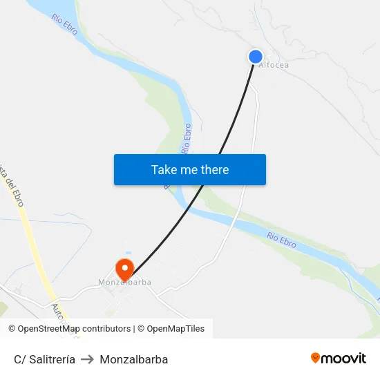 C/ Salitrería to Monzalbarba map