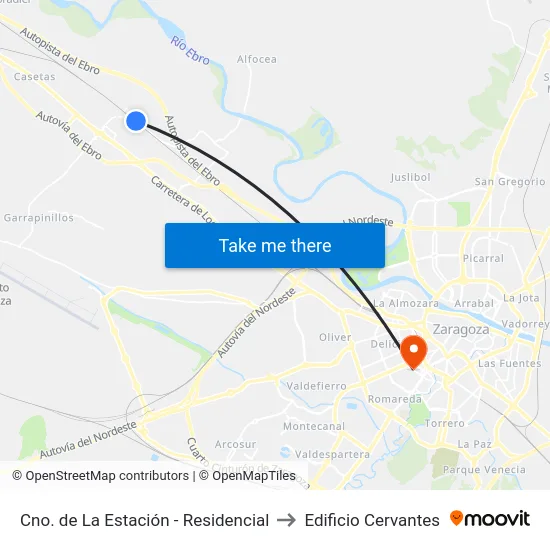 Cno. de La Estación - Residencial to Edificio Cervantes map