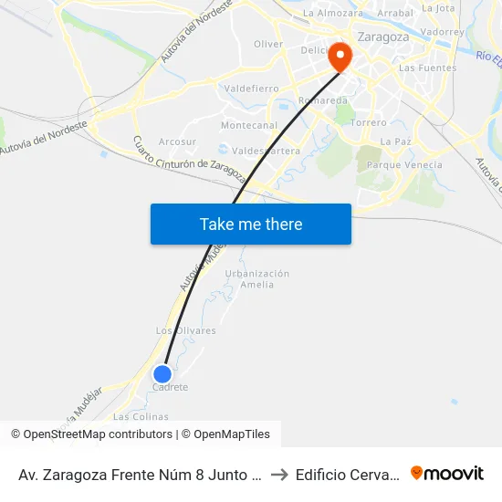 Av. Zaragoza Frente Núm 8 Junto Plantío to Edificio Cervantes map