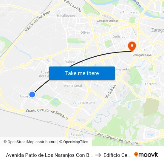 Avenida Patio de Los Naranjos Con Bosque de La Trapa to Edificio Cervantes map