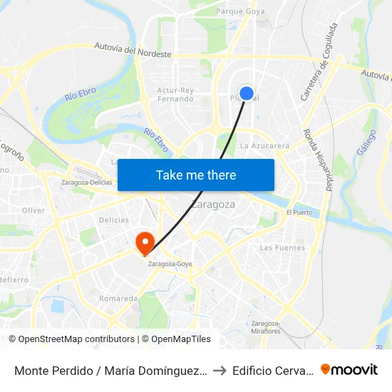 Monte Perdido / María Domínguez Remón to Edificio Cervantes map
