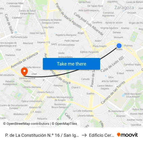 P. de La Constitución N.º 16 / San Ignacio de Loyola to Edificio Cervantes map