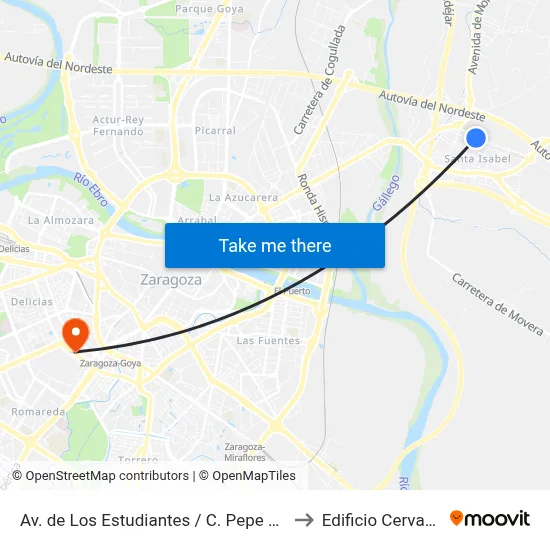 Av. de Los Estudiantes / C. Pepe Garcés to Edificio Cervantes map
