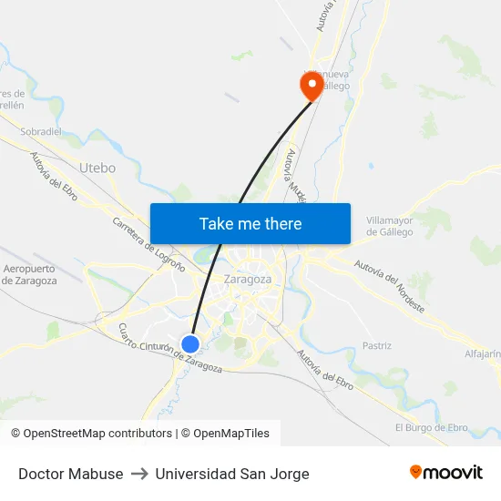 Doctor Mabuse to Universidad San Jorge map