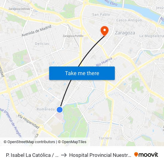 P. Isabel La Católica / Hospital Infantil to Hospital Provincial Nuestra Señora de Gracia map