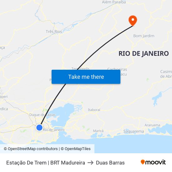 Estação De Trem | BRT Madureira to Duas Barras map