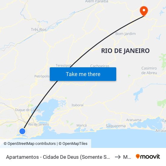 Apartamentos - Cidade De Deus (Somente Sentido Linha Amarela / Cidade De Deus) to Macuco map