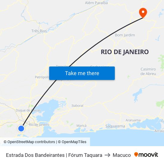 Estrada Dos Bandeirantes | Fórum Taquara to Macuco map