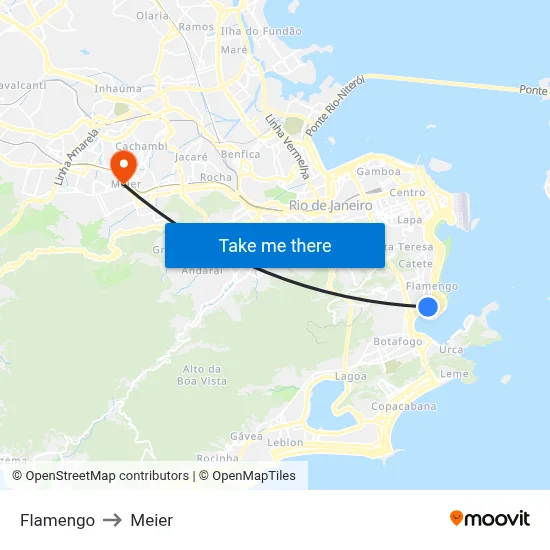 Flamengo to Meier map
