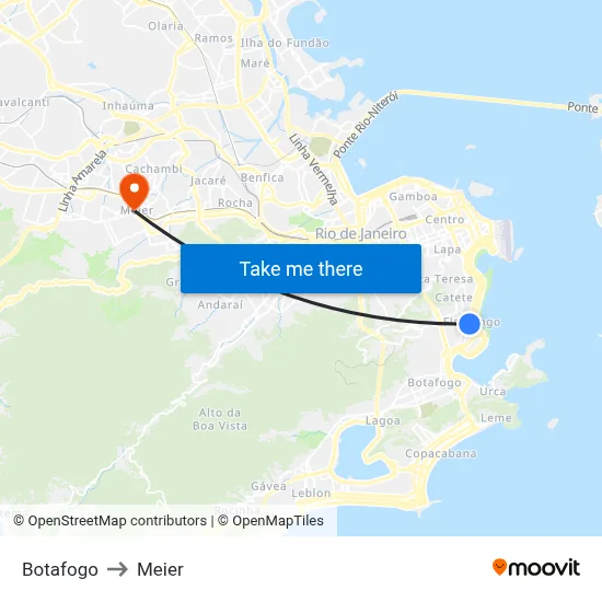 Botafogo to Meier map